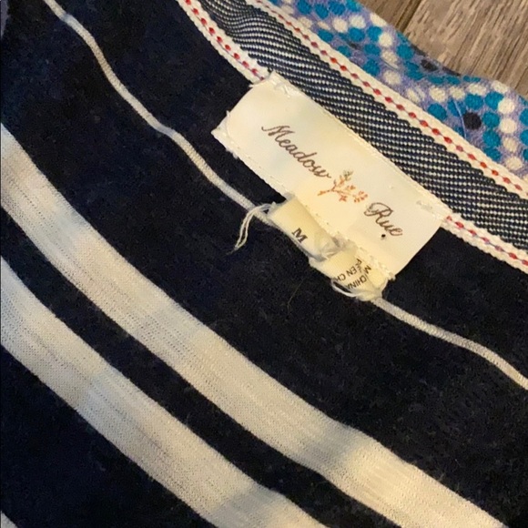 Anthropologie meadow rue mixed pattern boho top M - Picture 4 of 6